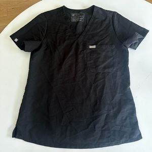 Black size small figs scrub top.